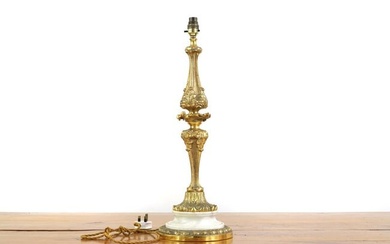 A gilt bronze Rococo style table lamp
