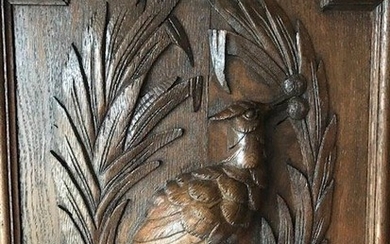 A large well-carved relief panel - Oak - 1875-1900
