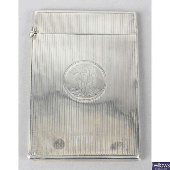 A late Victorian silver card case by George Unite.