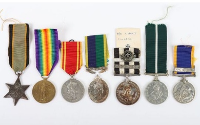 A mixed lot of medals