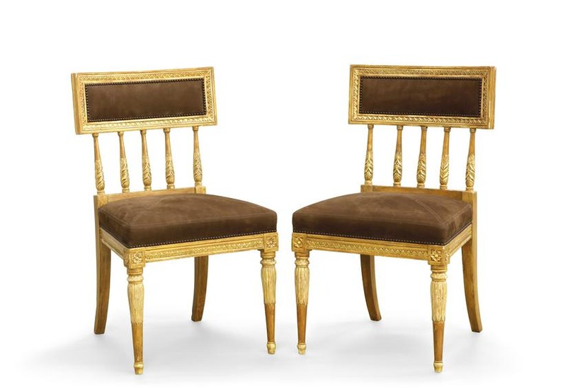 A pair of Swedish Neoclassical style side chairs