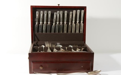 A sterling silver flatware set for twelve, Whiting Mfg.