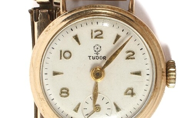 A vintage 9ct gold cased ladies Tudor cocktail watch on rolled gold strap