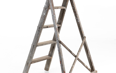 A wooden ladder, mid 20th century.