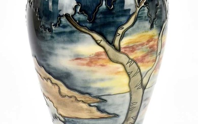 ANJI DAVENPORT FOR MOORCROFT; a meiping shaped vase decorated in...