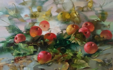 Abstract oil painting Apples Anatoly Borisovich