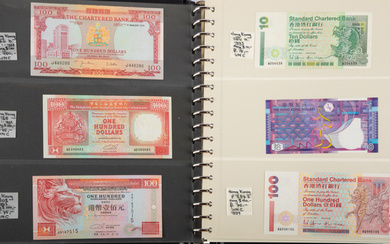 Album banknotes Asia among which Thailand, Macau, India, Sri Lanka,...