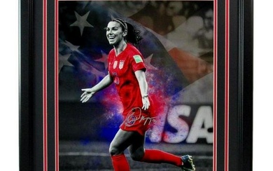 Alex Morgan Autographed 16x20 Photo U.S. Women's Soccer Framed JSA