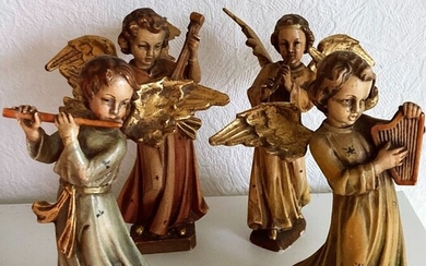 Alois Ohmayer - Nebelhorn Holzschnitzerei Oberstdorf - Figures Wooden figures playing angels (4) - Wood