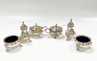An Elizabeth II silver 6-piece cruet set