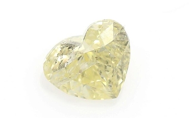 NOT SOLD. An unmounted heart-shaped brilliant-cut diamond weighing app. 0.50 ct. Colour: Natural, Fancy Yellow. – Bruun Rasmussen Auctioneers of Fine Art