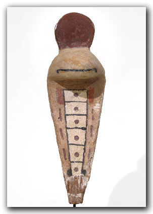Ancient Egyptian Wood Egyptian Polychrome Painted Wood Uraeus