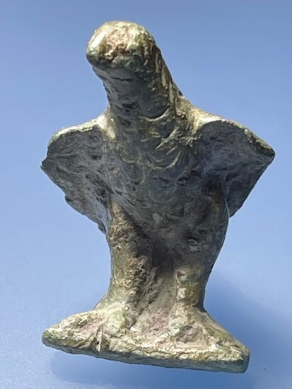 Ancient Roman Bronze Exclusive Figurine of a Legionary Eagle Symbol of the Imperial Military Supremacy.