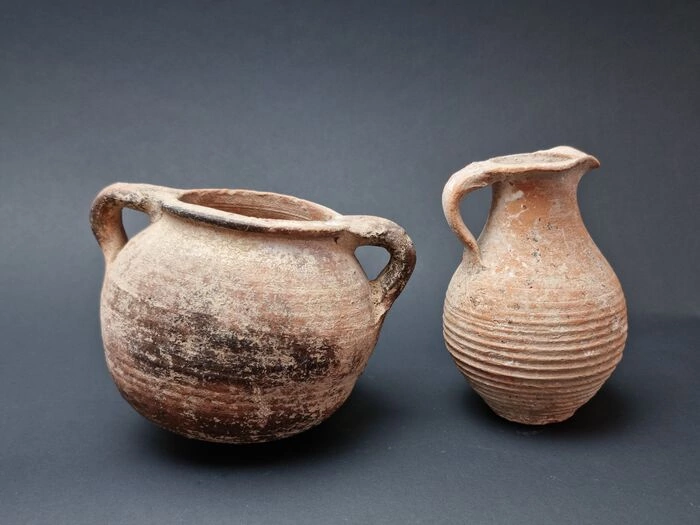 Ancient Roman Terracotta jar and pot - (12×15×12 cm)