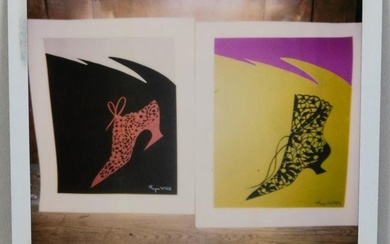 Andy Warhol (1928-1987): Shoes; Pink Cow; and Contact Sheet