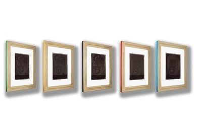 Andy Warhol, 1928 Pittsburgh – 1987 New York, Black Marylin Monroe, 1972 – Reihe von fünf schwarzen Serigrafien