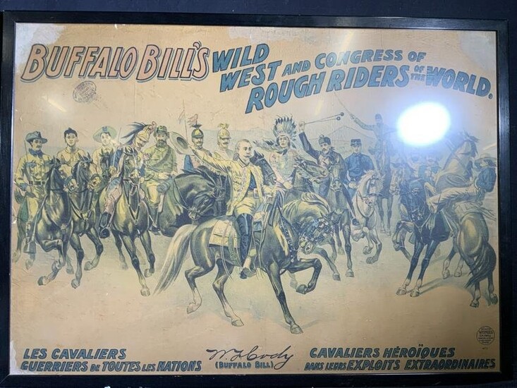 Antique BUFFALO Bills Wild West & Congress Print