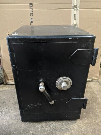 Antique Cast Iron Small Combination Safe