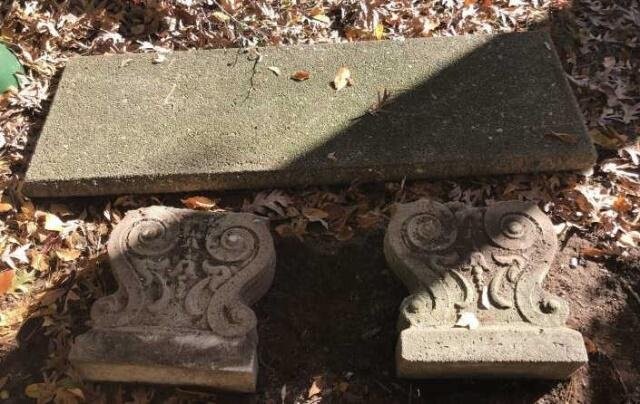 Antique Cast Stone Garden or Outdoor Bench