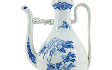 Antique Chinese Blue & White Islamic Market Export Porcelain Ewer