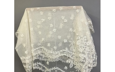 Antique Lace: a late 19th century Honiton lace veil, bobbin ...
