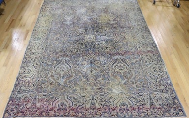 Antique & Finely Hand Knotted Kerman Style Carpet.