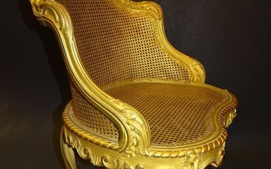 Armchair - Napoleon III - Gilt, Wood - Late 19th century