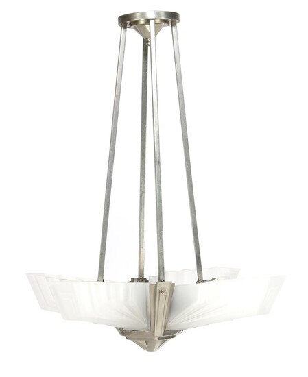 (-), Art Deco hanging lamp with 4 pasta...