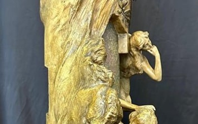 Art Nouveau Terra Cotta Statue by Goldscheider