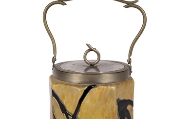 Art Nouveau cookie container Loetz c. 19000