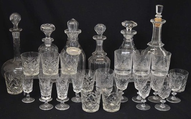 Assorted Waterford crystal and other glassware