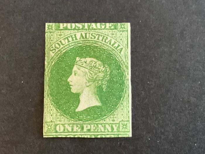 Australia 1856 - South Australia imperforate, rare RRR with the original gum - Stanley Gibbons 6