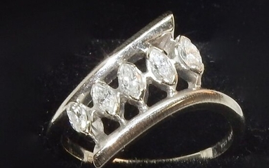B-B - 14 kt. Gold, White gold - Ring, 0.50 carats total approximately Diamond - Diamonds