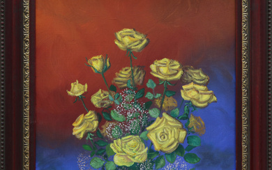 BERNT PETER MORÉN. OIL, on canvas, Floral motif, signed.