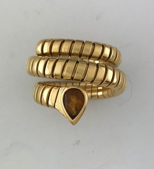 BVLGARI, Serpenti ring in gold 750°/°°° with tubogas...
