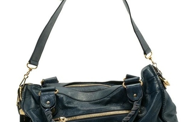 Balenciaga Blue Leather City Bag.