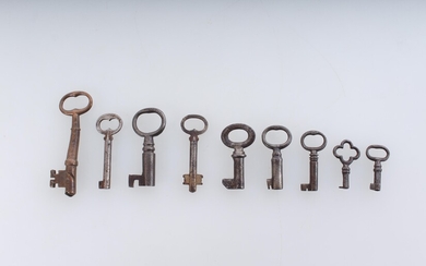 Barrel & Skeleton Keys Lot Of Nine
