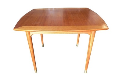 Brown Saltman Mahogany Extendable Dining Table by John Keal