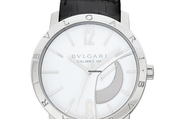 Bulgari Bulgari 101870 - Bvlgari Bvlgari Manual-winding White Dial Stainless Steel Men's Watch