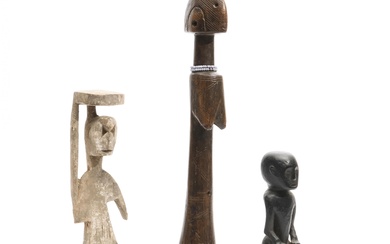Burkina Faso, Mossi, wooden dol and Togo, Ada, altar figure.