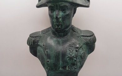 Bust, Napoleone - 23 cm - Bronze (patinated), Marble