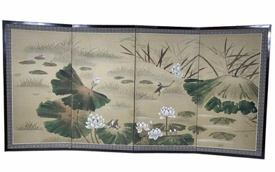 CHINESE TWO PANEL FOLDING SCREEN