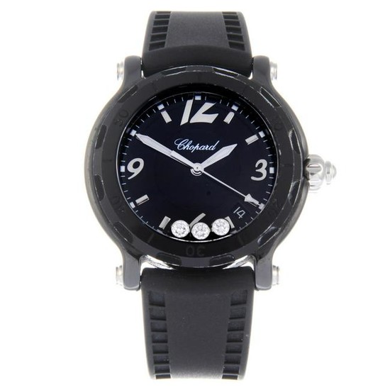 CHOPARD - a limited edition Happy Sport wrist watch.