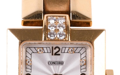 CONCORD 'LA SCALA' 18K YELLOW GOLD AND DIAMOND LADIES' WRISTWATCH