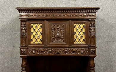 Cabinet Dressoir Style Renaissance En Noyer Et Chêne