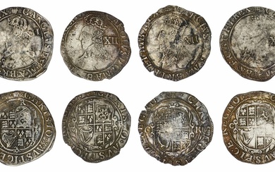 Carolean Shillings (4) | Charles I (1625-1649), Group C, bust 3, Type 2a, Shilling, 1630-1631,...