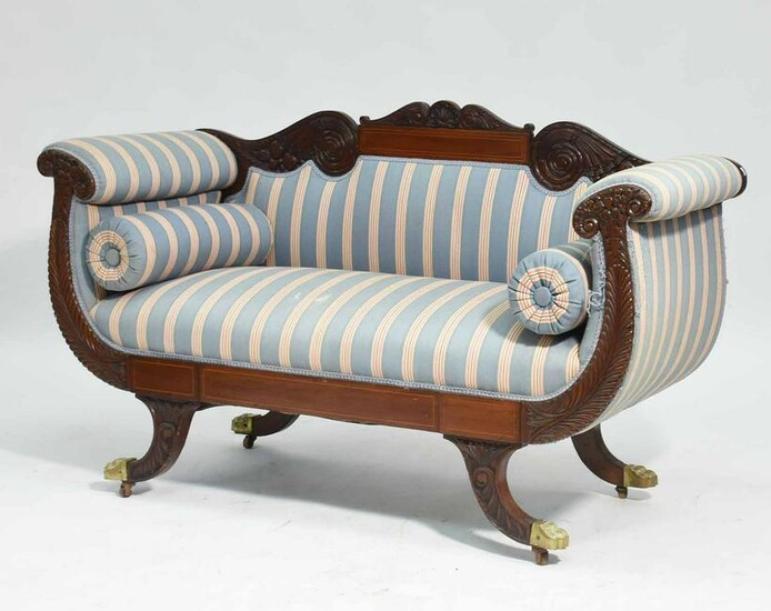 Carved Federal Settee, Ca.1880
