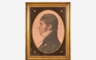 Charles Balthazar Julien Fevret de Saint-Memin (French, 1770-1852), Profile of James Latimer