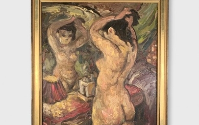 Charles Willette, Nude At A Mirror