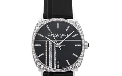 Chaumet Dandy W11170-20I - Miss Dandy Black Dial Laides Watch 28.5mm / Leather